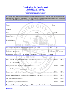 Employment Application Form