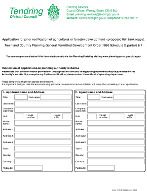 UK Agricultural or Forestry Development Application