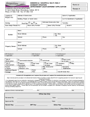 Commercial Industrial Multi-Family Accessory Structure Permit