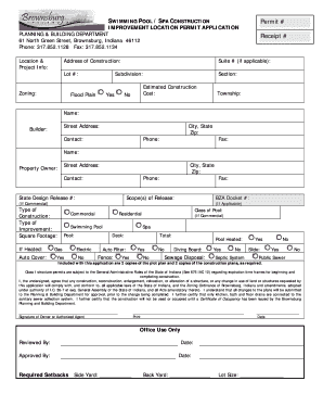 Indiana Swimming Pool Construction Permit