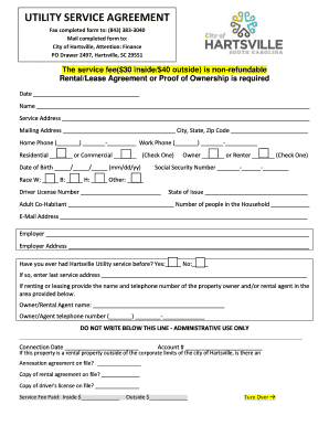 Utility Service Agreement