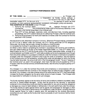 Contract Performance Bond and Contract Payment Bond