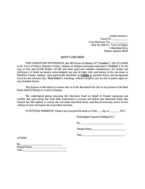 Indiana Quitclaim Deed