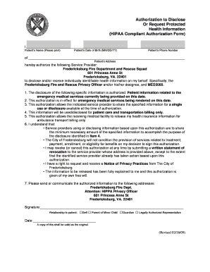 HIPAA Authorization Form