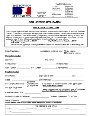 Dog License Application