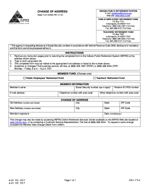 Indiana Change of Address Form