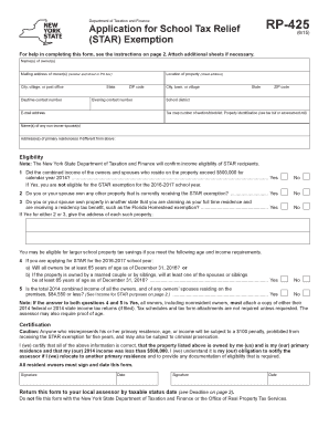 New York STAR Exemption Application