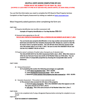 NYS Real Property Assessment Complaint Form