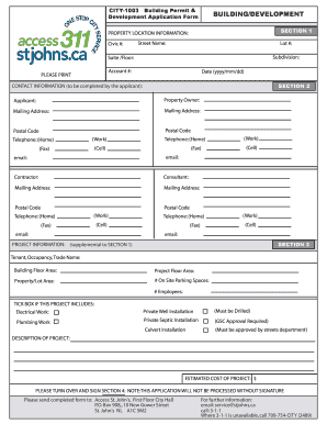 Building Permit & Development Application Form