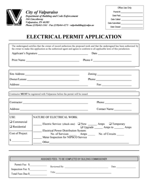 Electrical Permit Application