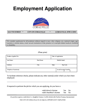 Employment Application Form