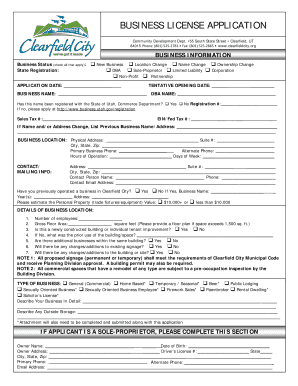 Business License Application