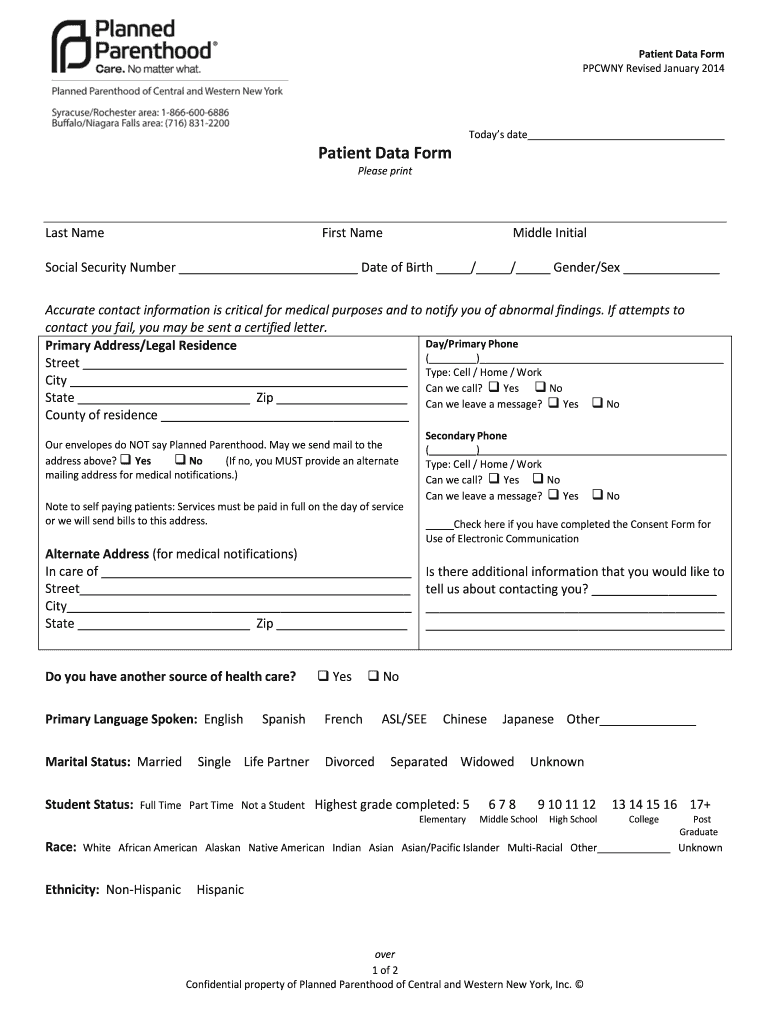 Planned Parenthood Printable Forms Fill Online, Printable, Fillable