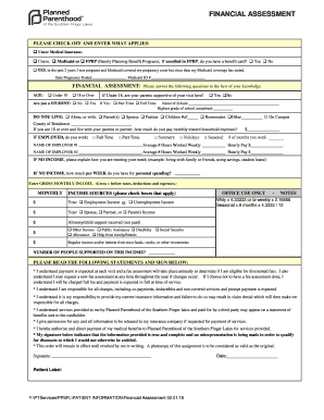 Financial Assessment Form
