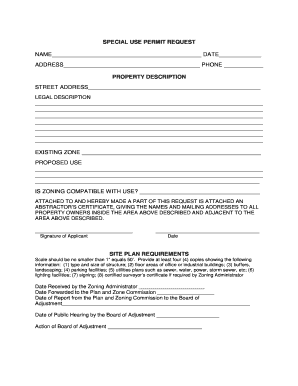 Special Use Permit Request Form