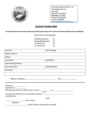 Account Change Form