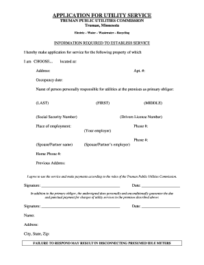 Utility Service Application