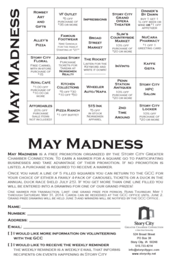May Madness Promotion Form