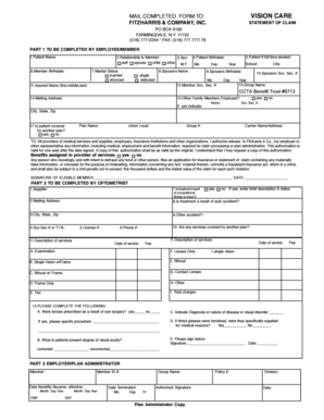 Vision Care Statement of Claim