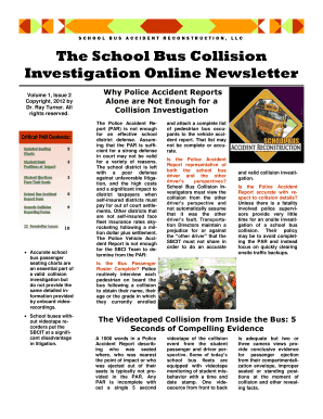 School Bus Collision Investigation Report Form