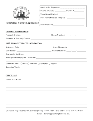 Electrical Permit Application
