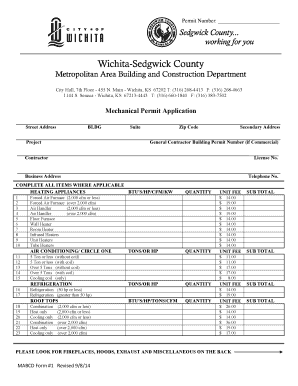 Mechanical Permit Application