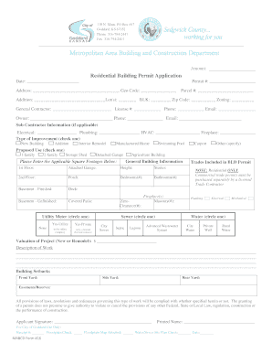 Residential Building Permit Application