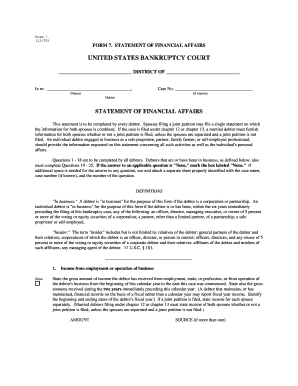 Statement of Financial Affairs