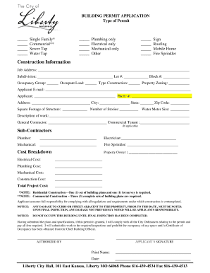 Building Permit Application