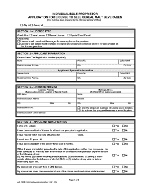 Kansas CMB License Application