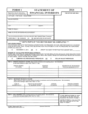 Florida Statement of Financial Interests Form 1