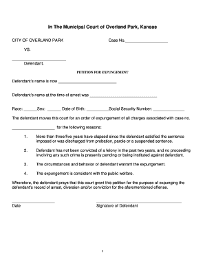 Petition for Expungement