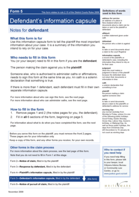 Defendant's Information Capsule