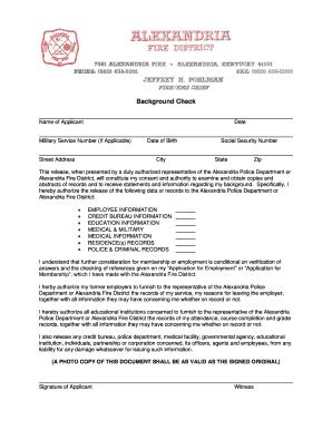 Background Check Consent Form