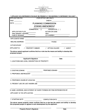 Zoning Amendment Application