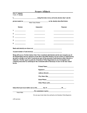 Forgery Affidavit