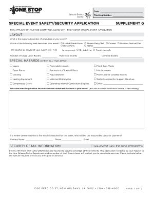 New Orleans Special Event Safety/Security Application