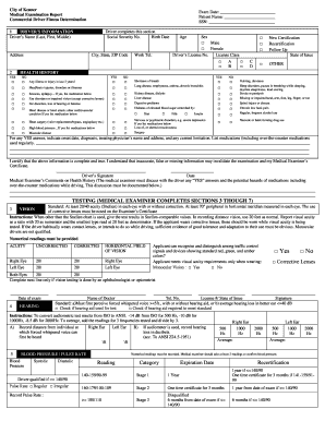 Commercial Driver Medical Examination Report