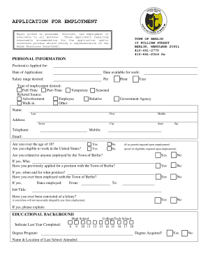 Application for Employment