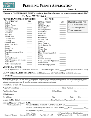 Plumbing Permit Application