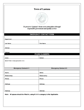 Emergency Contact Form