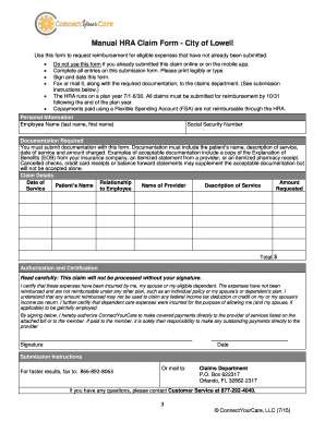 HRA Claim Form