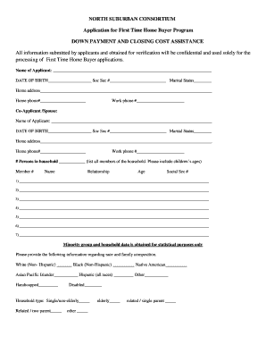 First Time Home Buyer Application