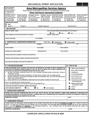 Michigan Mechanical Permit Application