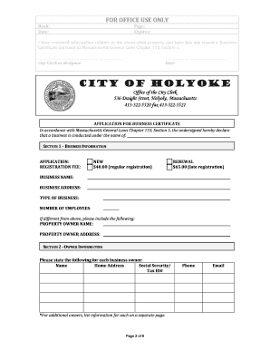 Massachusetts Business Certificate Application