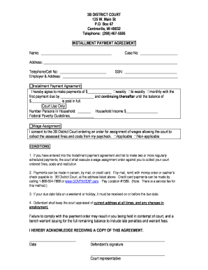 Installment Payment Agreement