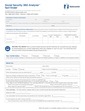 Social Security 360 Analyzer Form
