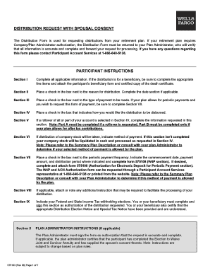 Retirement Distribution Request with Spousal Consent