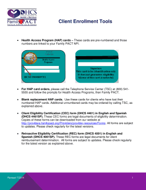 Client Enrollment Tools