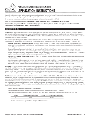Vantagepoint Payroll Deduction IRA Application